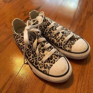 Leopard Converse - girls size 12